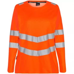 Engel Workwear Engel Safety Langärmliges Damen T-Shirt, Hi-vis Orange