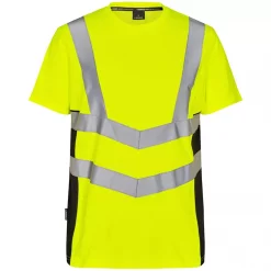 Engel Workwear Engel Safety T-shirt, Hi-vis Gelb/Schwarz, Herren