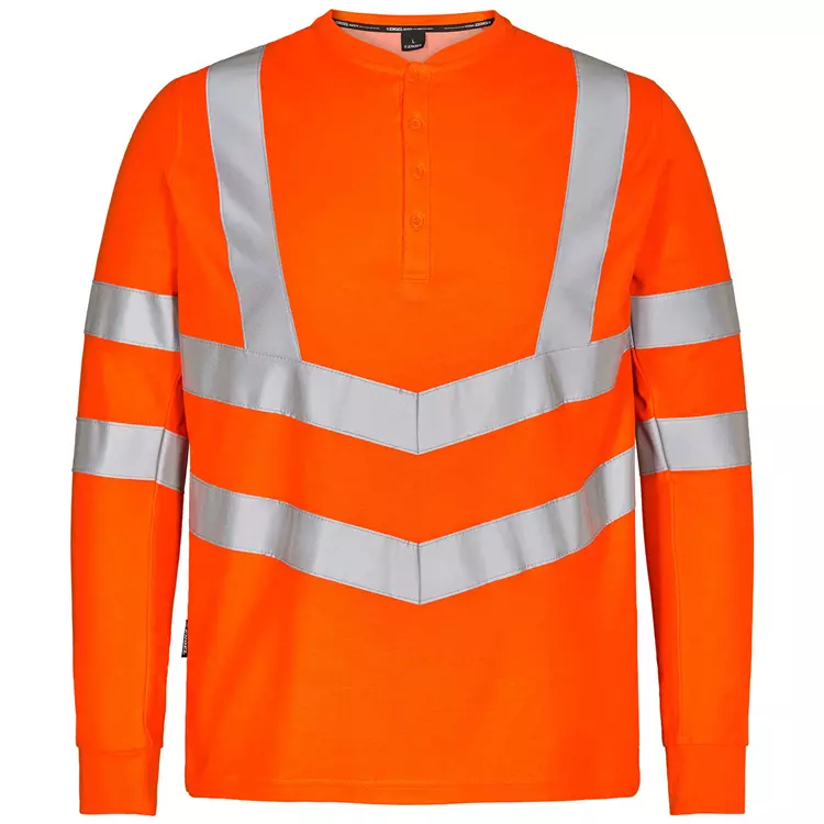 Engel Workwear Engel Safety Grandad Langärmliges T-Shirt, Hi-Vis Gelb, Herren – Bild 5
