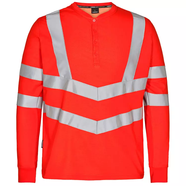 Engel Workwear Engel Safety Grandad Langärmliges T-Shirt, Hi-Vis Gelb, Herren – Bild 6