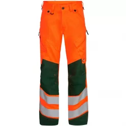 Engel Workwear Engel Safety Arbeitshose, Hi-Vis Orange/Grün, Herren