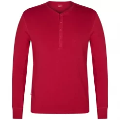 Engel Workwear Engel Grandad Langärmliges T-Shirt, Tomato Red, Herren