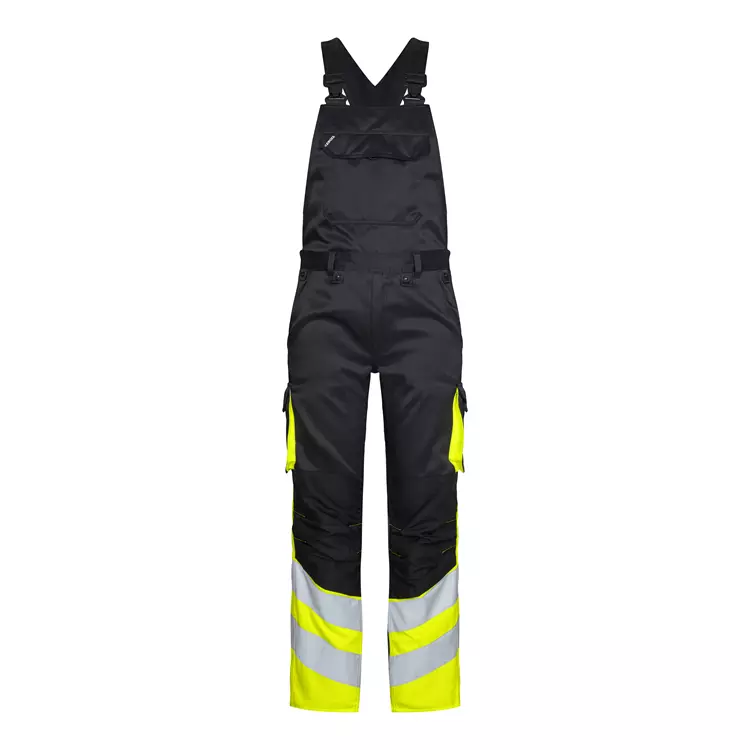 Engel Workwear Engel Safety Light Latzhose, Schwarz/Hi-Vis Gelb, Herren – Bild 2
