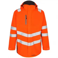 Engel Workwear Engel Safety Parka Shelljacke, Orange/Anthrazitgrau, Herren
