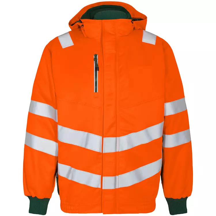 Engel Workwear Engel Safety Pilotenjacke, Orange/Grün, Herren – Bild 6