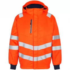 Engel Workwear Engel Safety Pilotenjacke, Orange/Blue Ink, Herren