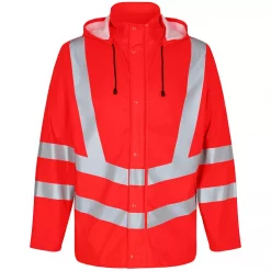 Engel Workwear Engel Safety Regenjacke, Rot, Herren