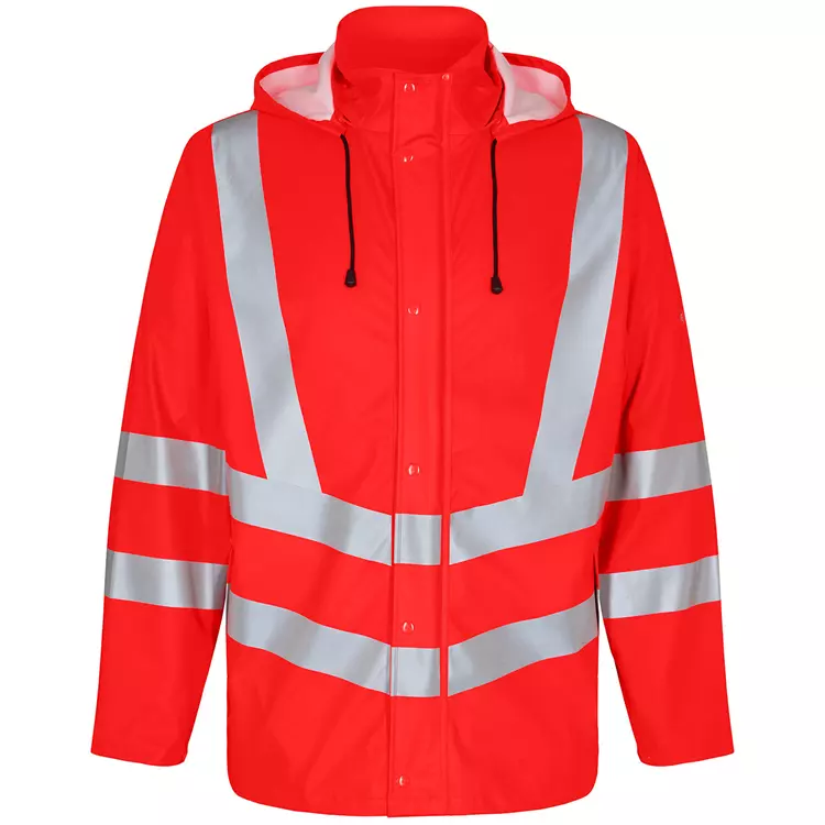 Engel Workwear Engel Safety Regenjacke, Rot, Herren