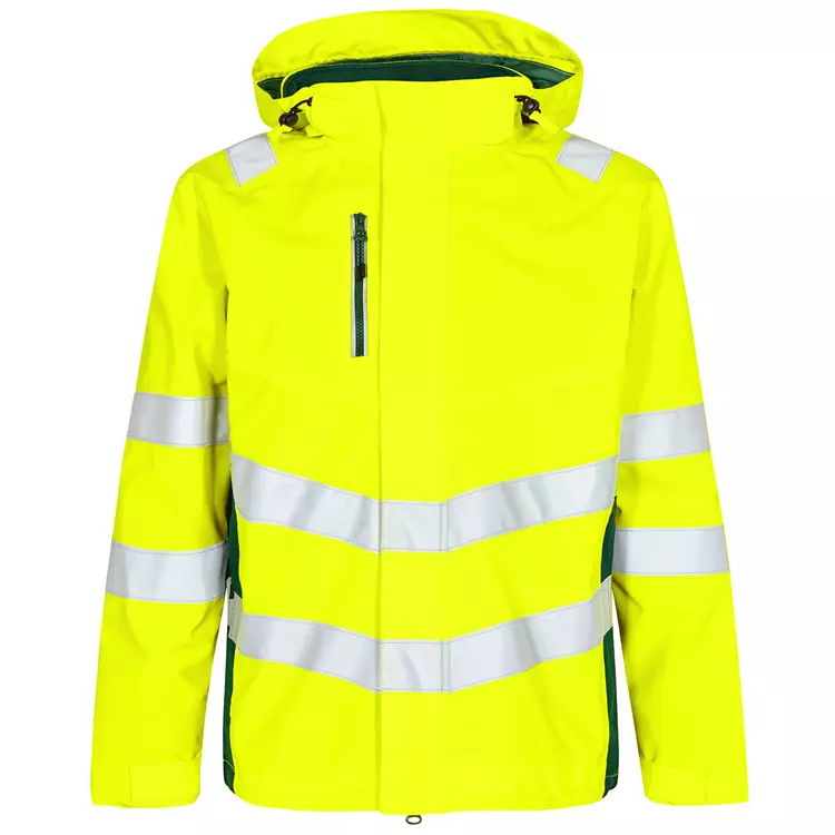 Engel Workwear Engel Safety Shelljacke, Hi-vis Gelb/Grün, Herren, Hi-vis Orange/grau – Bild 12