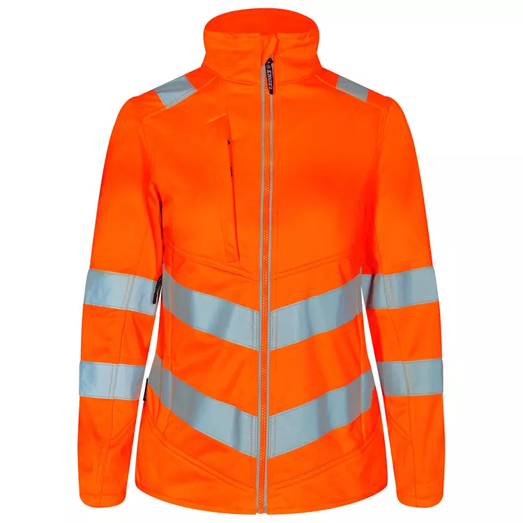 Engel Workwear Engel Safety Damen Softshelljacke, Hi-vis Gelb/Grün, Orange/blue Ink – Bild 11