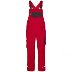 Engel Workwear Engel Galaxy Light Latzhose, Tomaten Rot/Anthrazitgrau, Herren