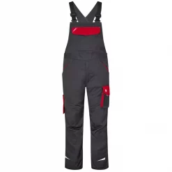 Engel Workwear Engel Galaxy Light Latzhose, Anthrazitgrau/Tomato Red, Herren
