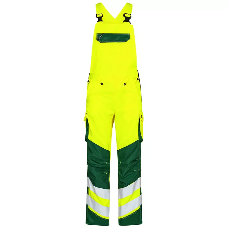 Engel Workwear Engel Safety Light Latzhose, Hi-vis Gelb/Grün, Herren, Orange/blue Ink