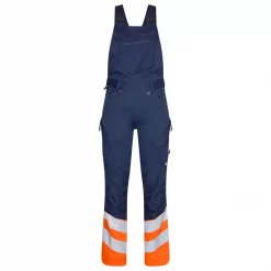 Engel Workwear Engel Safety Latzhose, Blue Ink/Hi-Vis Orange, Herren