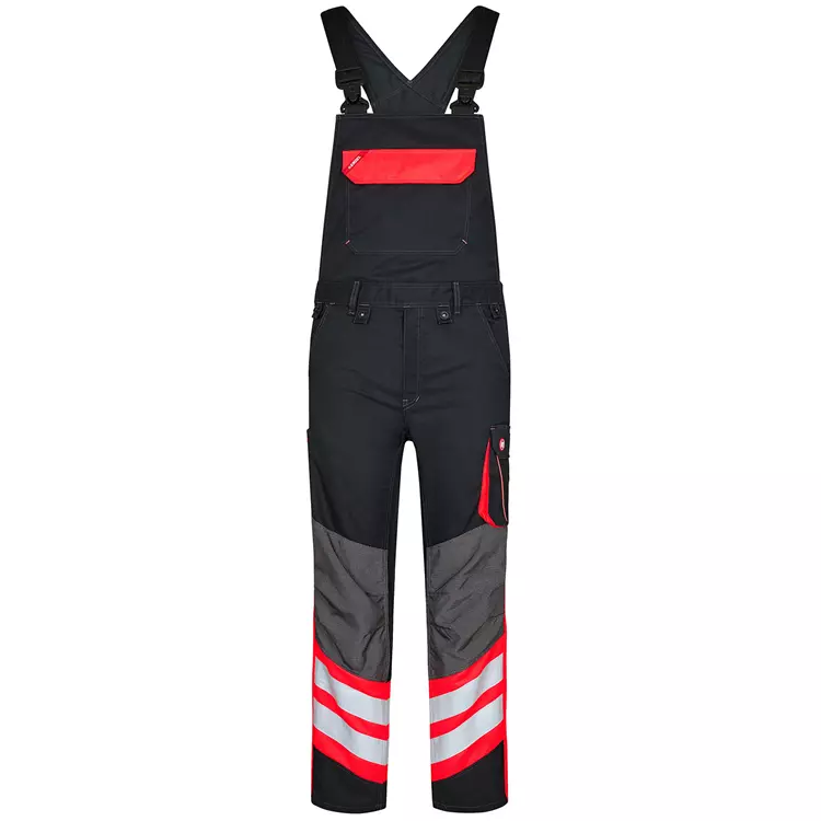 Engel Workwear Engel Cargo Latzhose, Grau/Rot, Herren – Bild 9
