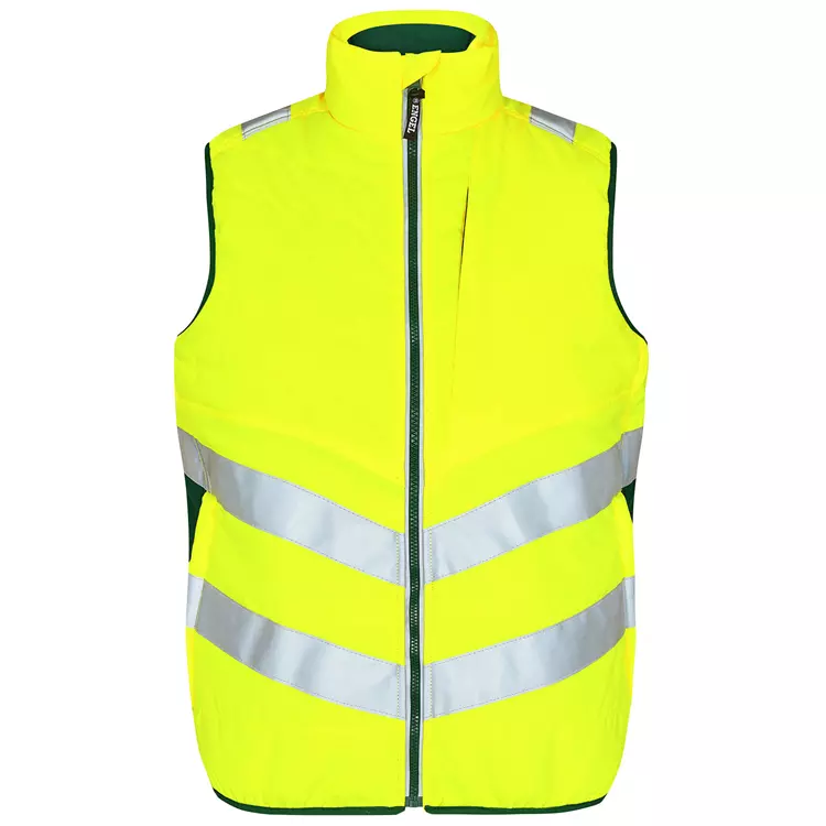 Engel Workwear Engel Safety Steppweste, Hi-vis Gelb/Grün, Herren, Gelb/blue Ink – Bild 12