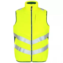 Engel Workwear Engel Safety Steppweste, Hi-vis Gelb/Grün, Herren, Gelb/blue Ink