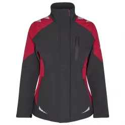 Engel Workwear Engel Galaxy Damen Softshelljacke, Anthrazitgrau/Tomato Red