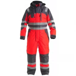 Engel Workwear Engel Thermooverall, Hi-vis Rot/grau, Herren