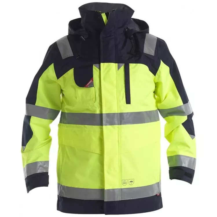 Engel Workwear Engel Shelljacke, Hi-vis Orange/Grau, Herren – Bild 3