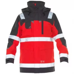 Engel Workwear Engel Shelljacke, Hi-vis Rot/grau, Herren