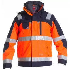 Engel Workwear Engel Shelljacke, Hi-vis Orange/Marine, Herren