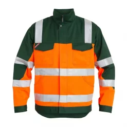 Engel Workwear Engel Arbeitsjacke, Hi-Vis Orange/Grün, Herren