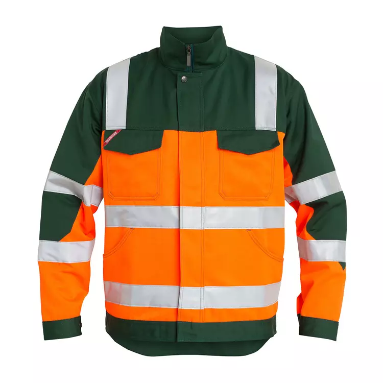 Engel Workwear Engel Arbeitsjacke, Hi-Vis Orange/Grün, Herren – Bild 2