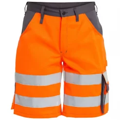 Engel Workwear Engel Arbeitsshorts, Hi-vis Orange/Grau, Herren