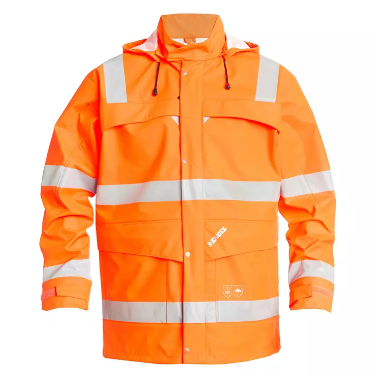 Engel Workwear Engel Regenjacke, Hi-vis Rot/grau, Herren – Bild 6