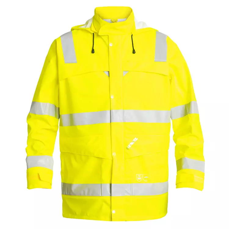 Engel Workwear Engel Regenjacke, Hi-vis Rot/grau, Herren – Bild 5
