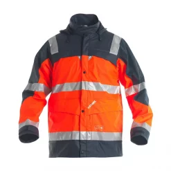 Engel Workwear Engel Regenjacke, Hi-vis Orange/Marine, Herren