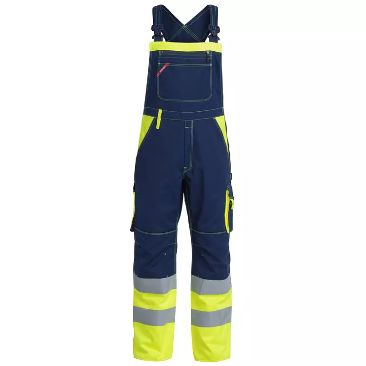 Engel Workwear Engel Arbeitslatzhose, Grau/Hi-Vis Rot, Herren – Bild 7