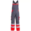 Engel Workwear Engel Arbeitslatzhose, Grau/Hi-Vis Rot, Herren
