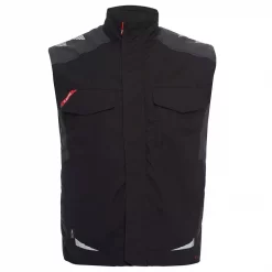 Engel Workwear Engel Galaxy Arbeitsweste, Schwarz/Anthrazitgrau, Herren