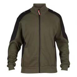 Engel Workwear Engel Galaxy Sweatcardigan, Waldgrün/Schwarz, Herren, Waldgrün/schwarz